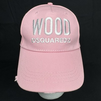 Dsquared2 Wood Pink Distressed Hat/Cap Born In Canada 100% Cotton Embroidered