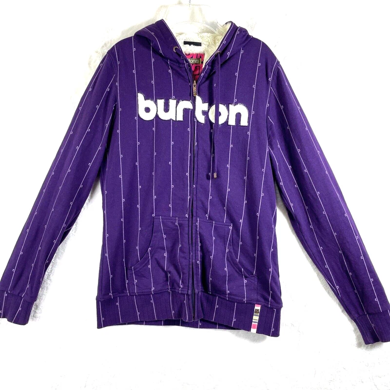 burton full zip faux fur lined pockets snowgear jacket