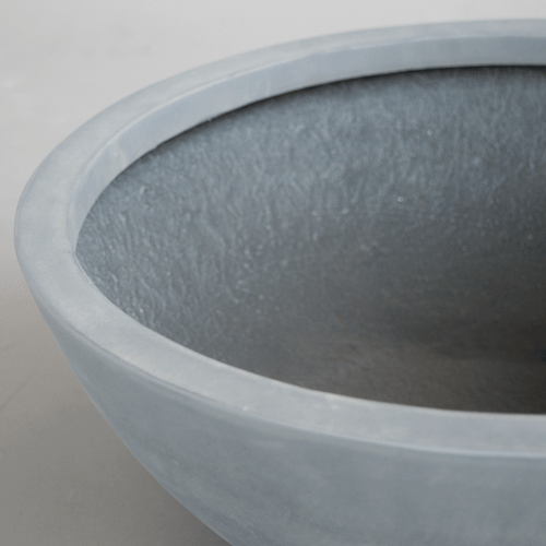 Elegant Einrichten | Pflanzkübel | Fiberglas | rund | D34xH12cm | grau. - Bild 5 von 9