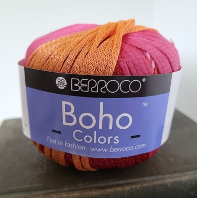 Berroco Boho Yarn Color 9355 Dye Lot 071 Pink Orange Fushia