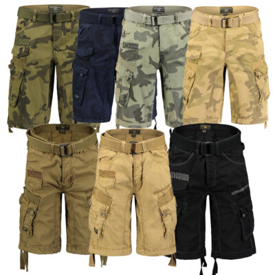 Geographical Norway Herren Cargo Shorts kurze Hose Short Knielang Bermuda Peopel