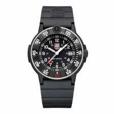 Luminox 43mm Original Navy SEAL 3000 Series Black/White Dial black Rub Strap Set
