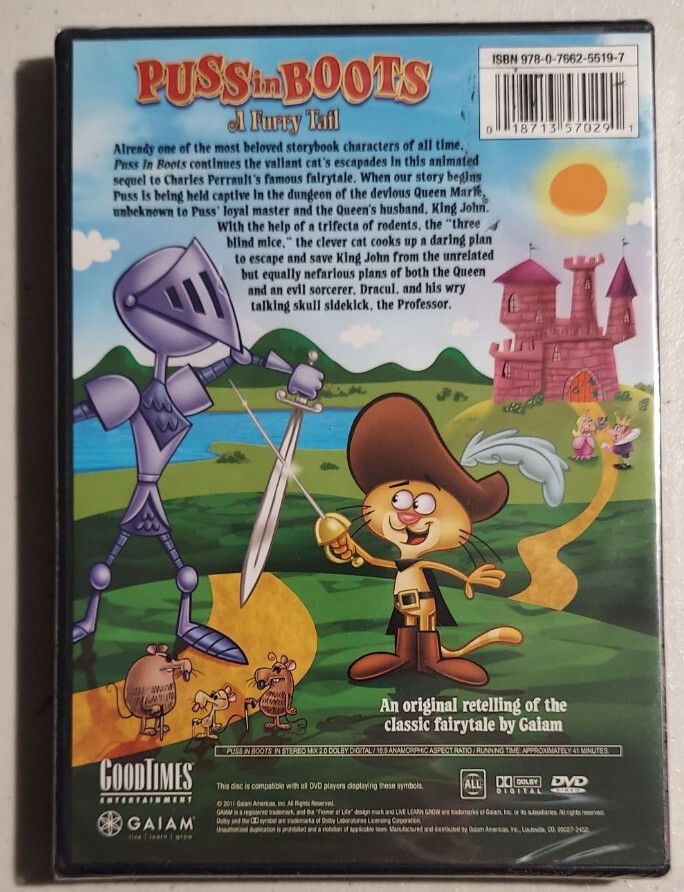 Puss in Boots: A Furry Tail (DVD) New And Sealed 18713570291