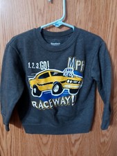 garanimals toddler boy 3T Gray Sweatshirt W/Car 43TB