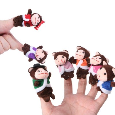 Finger Puppet Role for Play Plush Animal Figure Pretend Story Telling Props