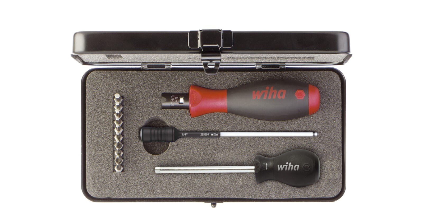 Wiha 26893 14 Piece TorqueVario® Torque screwdriver set - 0.8–5.0Nm