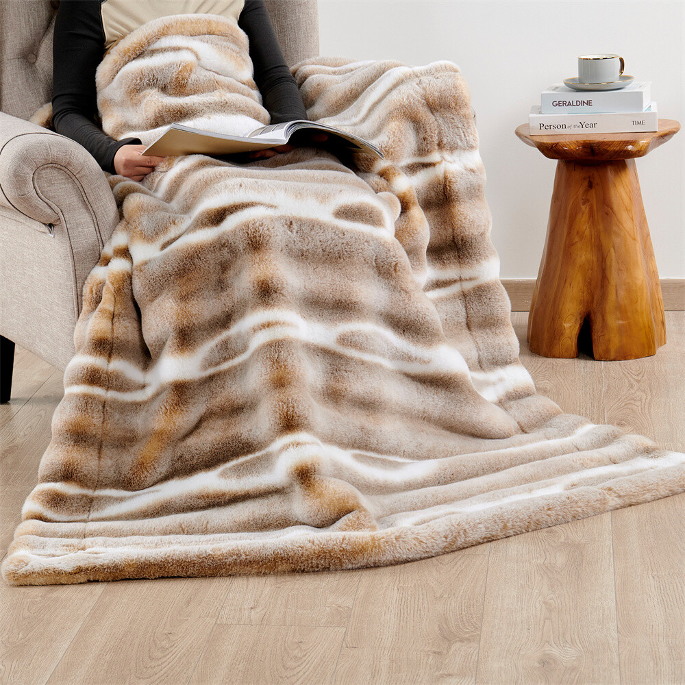 布団・毛布 NILDUE NDNU ABSTRACT ART BLANKET / BEIGE NDNU ABSTRACT