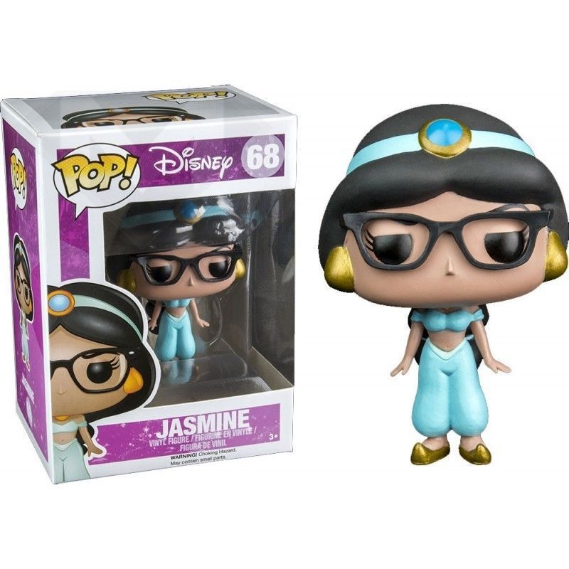 EXCLUSIVE ALADDIN NERD GLASSES JASMINE 3.75"" VINYL POP FIGURE FUNKO
