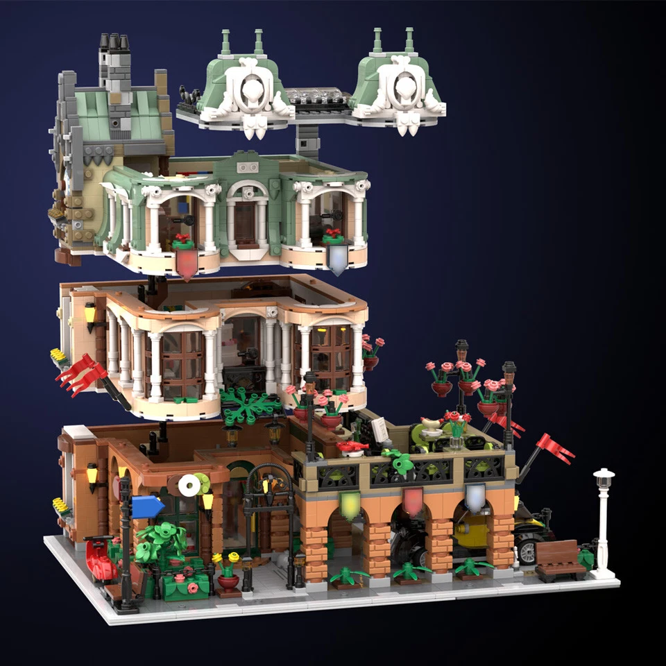 MOC: Garden Palace Restaurant with Interior Modular Building 4552 Pieces - Image 2 of 4