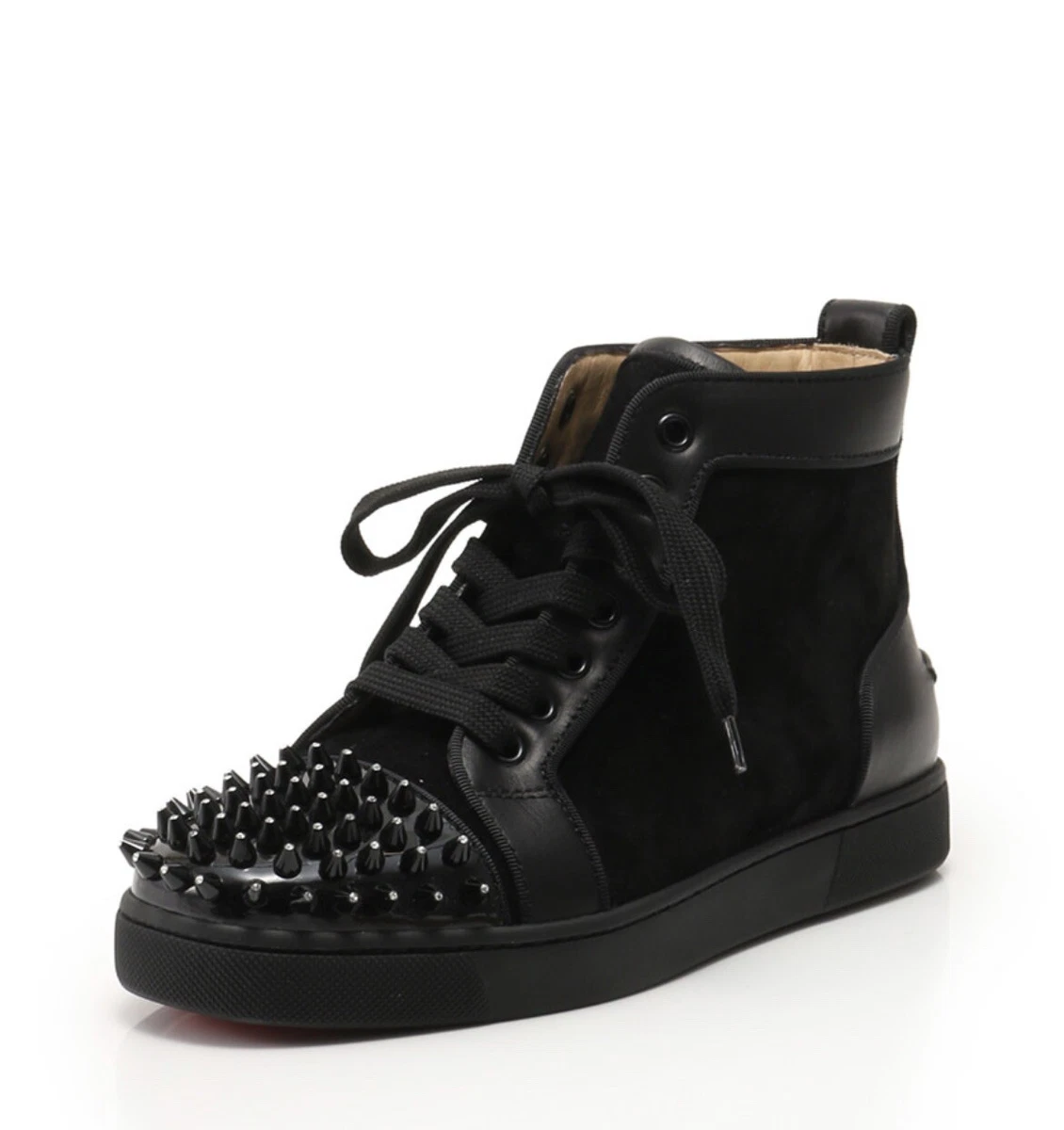 Lou Spikes - High-top sneakers - Calf leather - Black - Christian