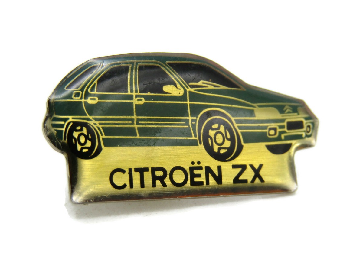 mon trésor ᐧ༚̮ᐧ Citroen ZX Lettered Car Pin Green & Gold Tone | eBay