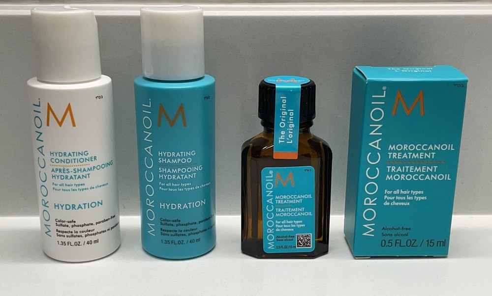 Moroccanoil Hydrating Travel Set - Shampoo Conditioner & Treatment Oil