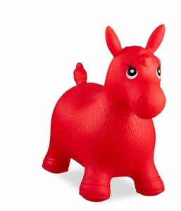red bouncy horse