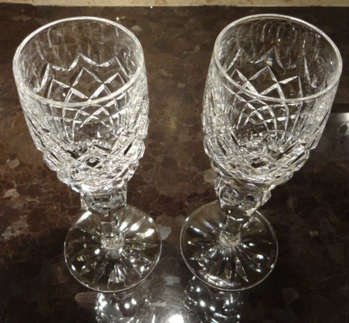 *VINTAGE* Waterford Crystal POWERSCOURT (1969-) Set 2 Sherry Wine 6 3/8" Ireland
