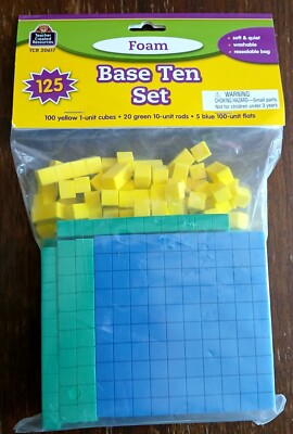 Teacher Created Resources Math Foam Base Ten Set (20617) Brand New In Bag