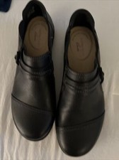 Clarks Cheyn Madi Black Loafers Slip On Womens Size 6 M Leather 28930 Comfort
