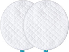 Waterproof Quilted Mattress Pad for Fisher Price On The Go Baby Dome, White