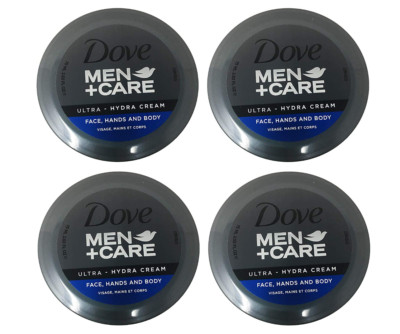 Dove Men+Care Ultra-Hydra Cream with 24 Hour Moisturization, 2.53 FL OZ-4 Pack