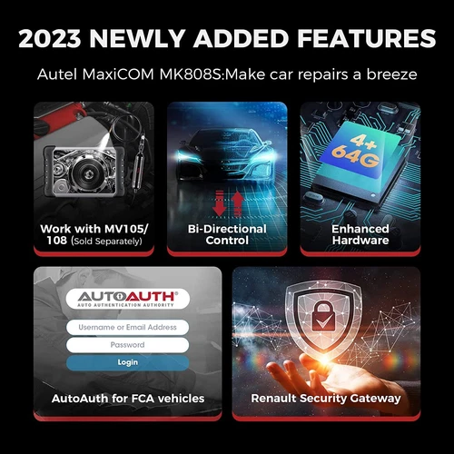 2023 Autel MaxiCOM MK808S Bidirectional Car Diagnostic Scanner Tool Key Coding image 6