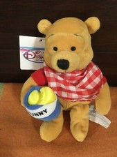 Disney Winnie The Pooh Picnic Mini Bean Bag Plush Animal 8" New