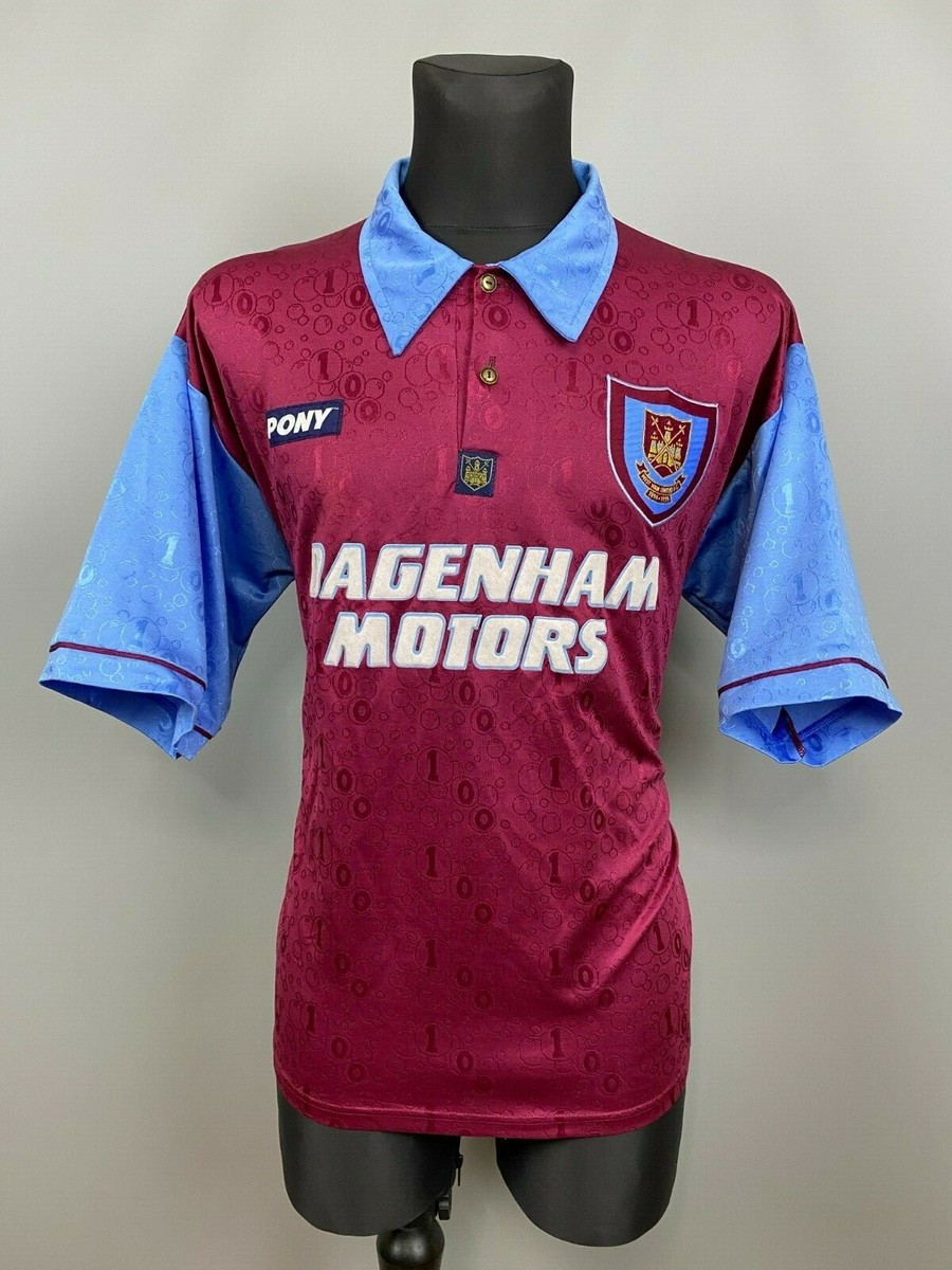 WEST HAM 1995 1997 HOME SHIRT FOOTBALL SOCCER JERSEY PONY WEST HAM 1995 1997 HOME SHIRT FOOTBALL SOCCER JERSEY PONY