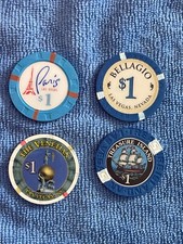 44 Different Las Vegas Casino Poker Chips A few older scarce ones