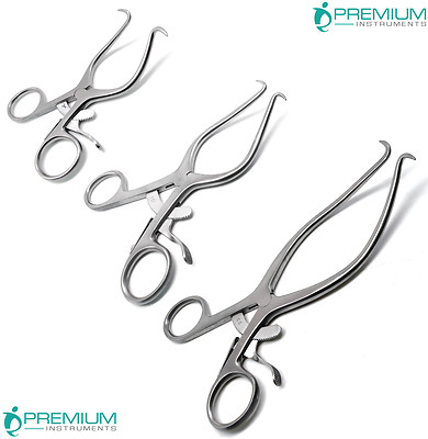 3 Pcs Gelpi Retractors 3.5'', 5.5'', 7'' Sharp Point Surgical Veterinary Instrument