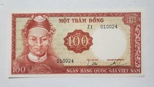 Vietnam South 100 Dong Banknote, 1966, GEM Uncirculated
