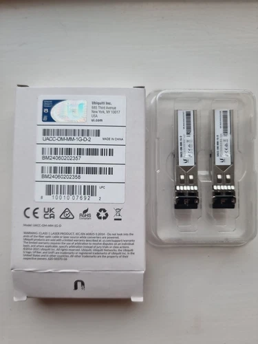 Ubiquiti UACC-OM-MM-1G-D-2 Gigabit Multimode Fiber SFP Transceiver Module