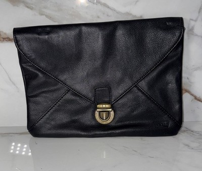 Levi s Leather Black Clutch Purse Vintage