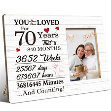 JANLAN You Have Been Loved for 70 Years Picture Frame,70th Birthday Gifts for...