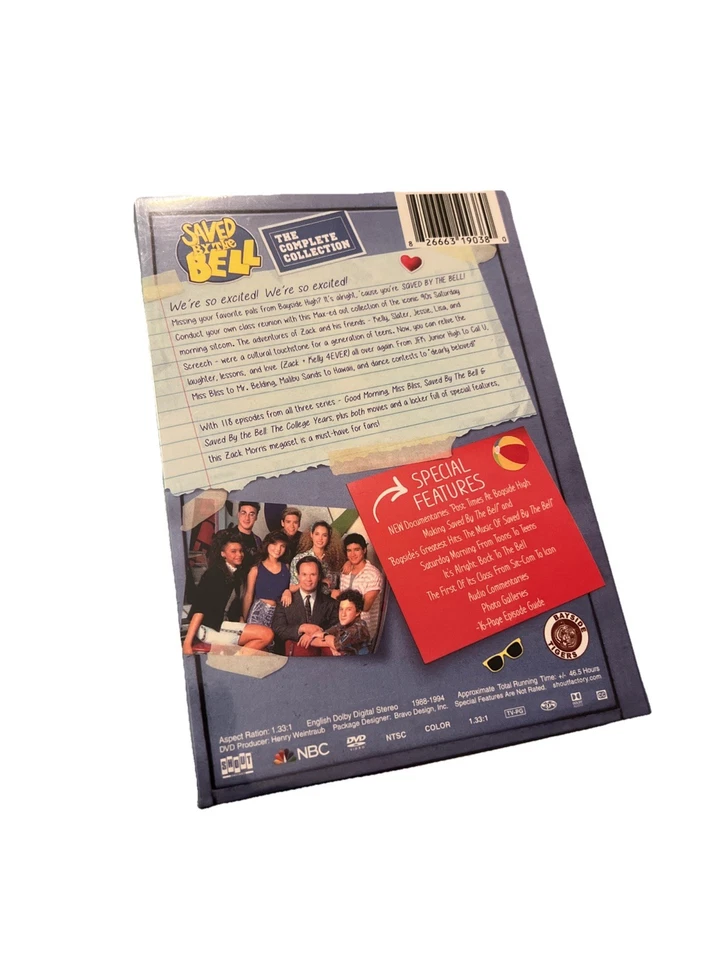 Saved by the Bell: Complete Collection DVD Box Set 16 Disc Brand New! Sealed! - Image 2 of 2