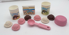 Vintage Fisher Price Fun Food Ice Cream All Flavors In Containers with Scoop