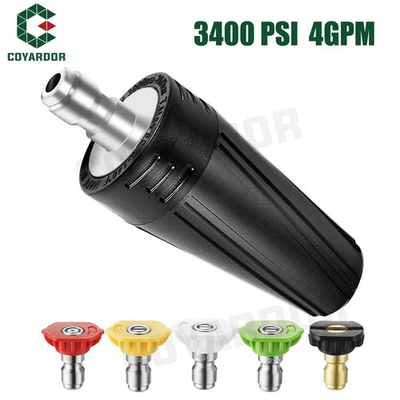 #ad COYARDOR 3400 PSI Pressure Washer Turbo Nozzle 4.0 GPM amp; 5 x Spray Tips Jet Wash $30.60