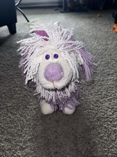Kenner Fluppy Puppy Purple Yarn Hair Plush Dog Stuffed 1986 Vintage