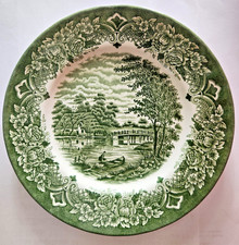 Grindley Homeland England 5xKuchenteller, Dessertteller grün Vintage Ø 20 cm