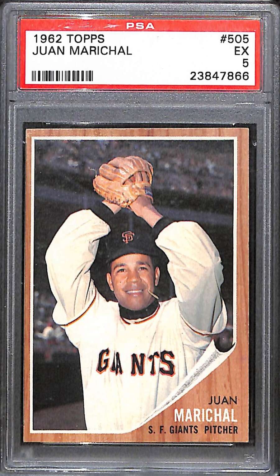 1962 Topps #505 Juan Marichal HOF PSA 5 EX C102472