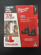 2 PACK Milwaukee M12 REDlithium XC 6.0 12V Lithium-Ion Rechargeable Battery NEW!