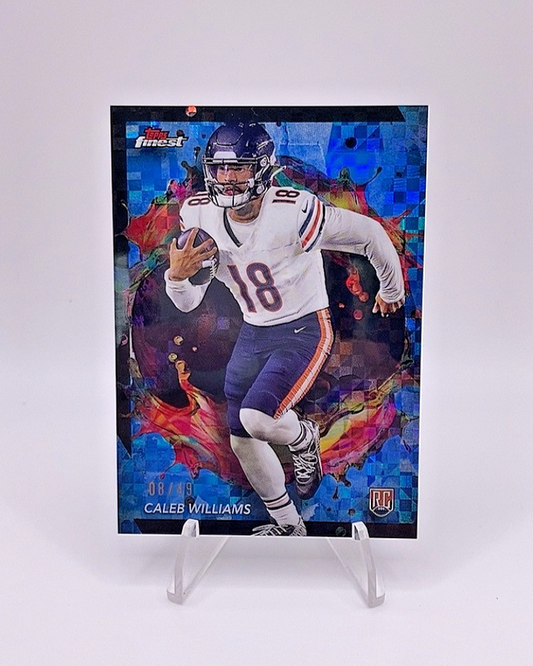 2024 Topps Finest Caleb Williams Blue Checkerboard /49 (RC) Rare #247 Bears