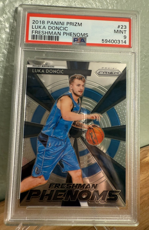 2018-19 Panini Prizm Luka Doncic Freshman Phenoms #23 RC Rookie PSA 9 MINT