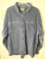 Harley Davidson Shacket Corduroy Shirt Jacket Men&rsquo;s XL Blue Bikercore Heavy