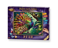 Schipper Malen Nach Zahlen Pfau 40 X 50 Cm Acrylfarben Malset Erwachsene