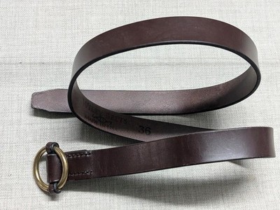 vintage USA made WILEY BELTS brass buckle 36 horse-bit WESTERN cowhide leather