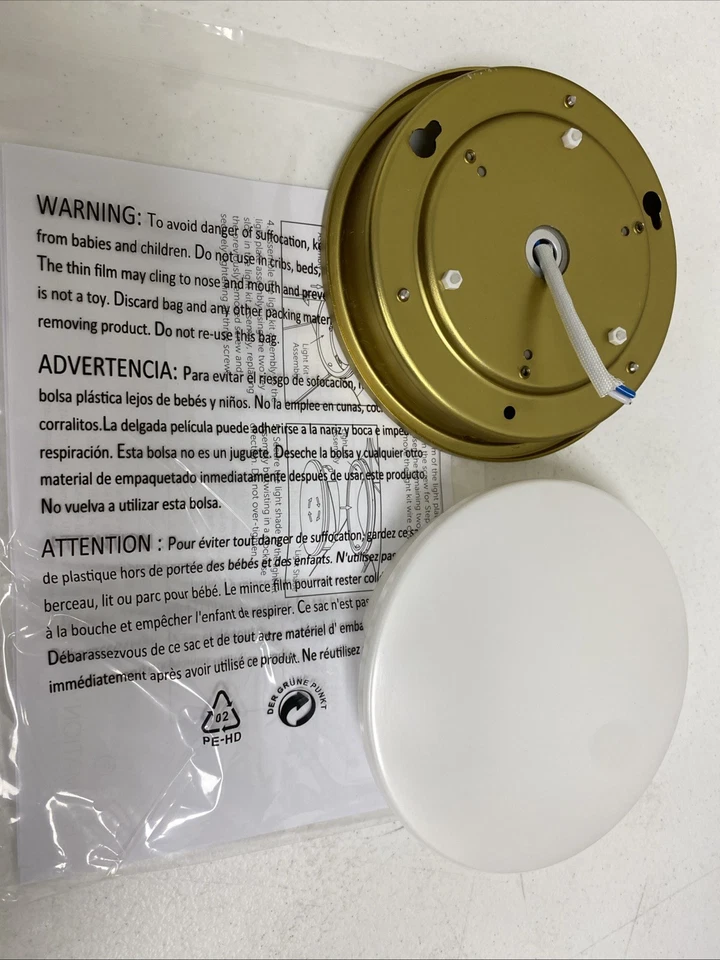 Fanimation Kute Brushed Satin Brass Ceiling Fan Light Kit LK8534BS - Image 4 of 4