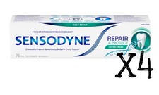75ml Sensodyne Repair Protect Daily Repair Toothpaste Extra Fresh x4 Novamin Can