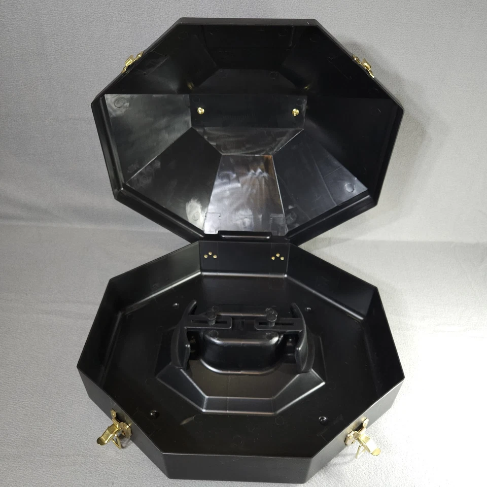 Sombrero de vaquero occidental estuche lata plástico duro negro con asa sombrero de almacenamiento de viaje Foto 2 de 4