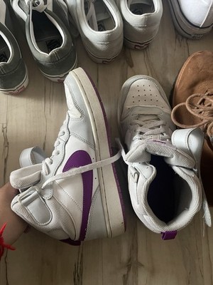 Nike CD7782-011 White Purple High Top Youth Athletic Shoes Size 7Y