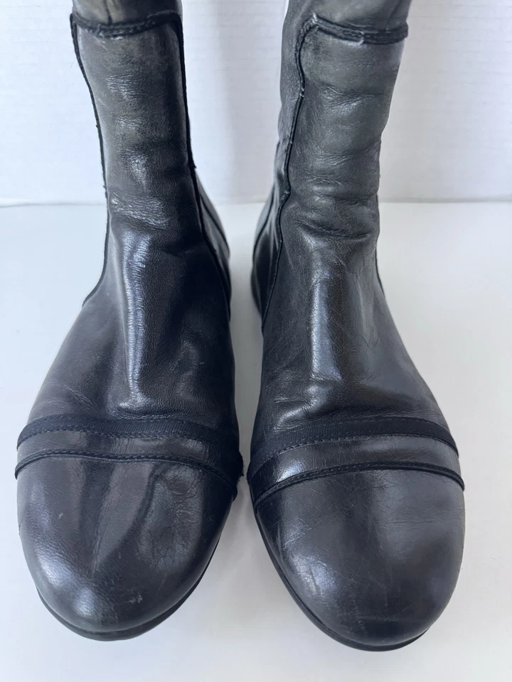 Botas planas ROCKPORT Adiprene by Adidas altas de cuero negro para moto para mujer talla 7 Foto 4 de 4