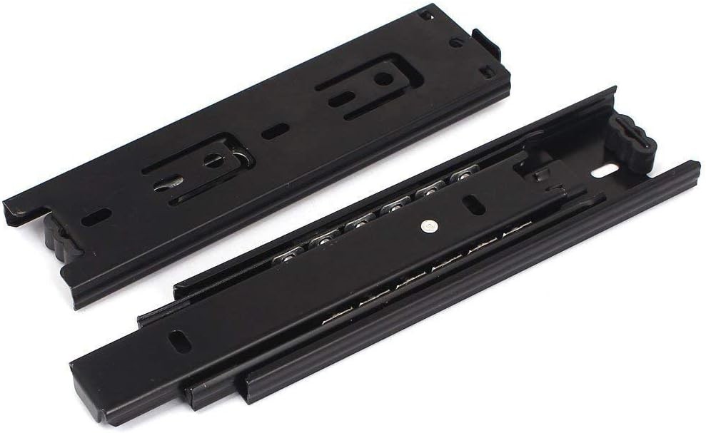 6-Inch Black Full Extension Telescopic Drawer Slides for Furniture