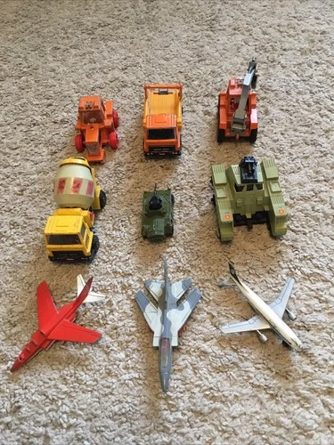 Vintage Matchbox Series Job Lot X9 Worn Condition 1970s Tanks Planes Trucks